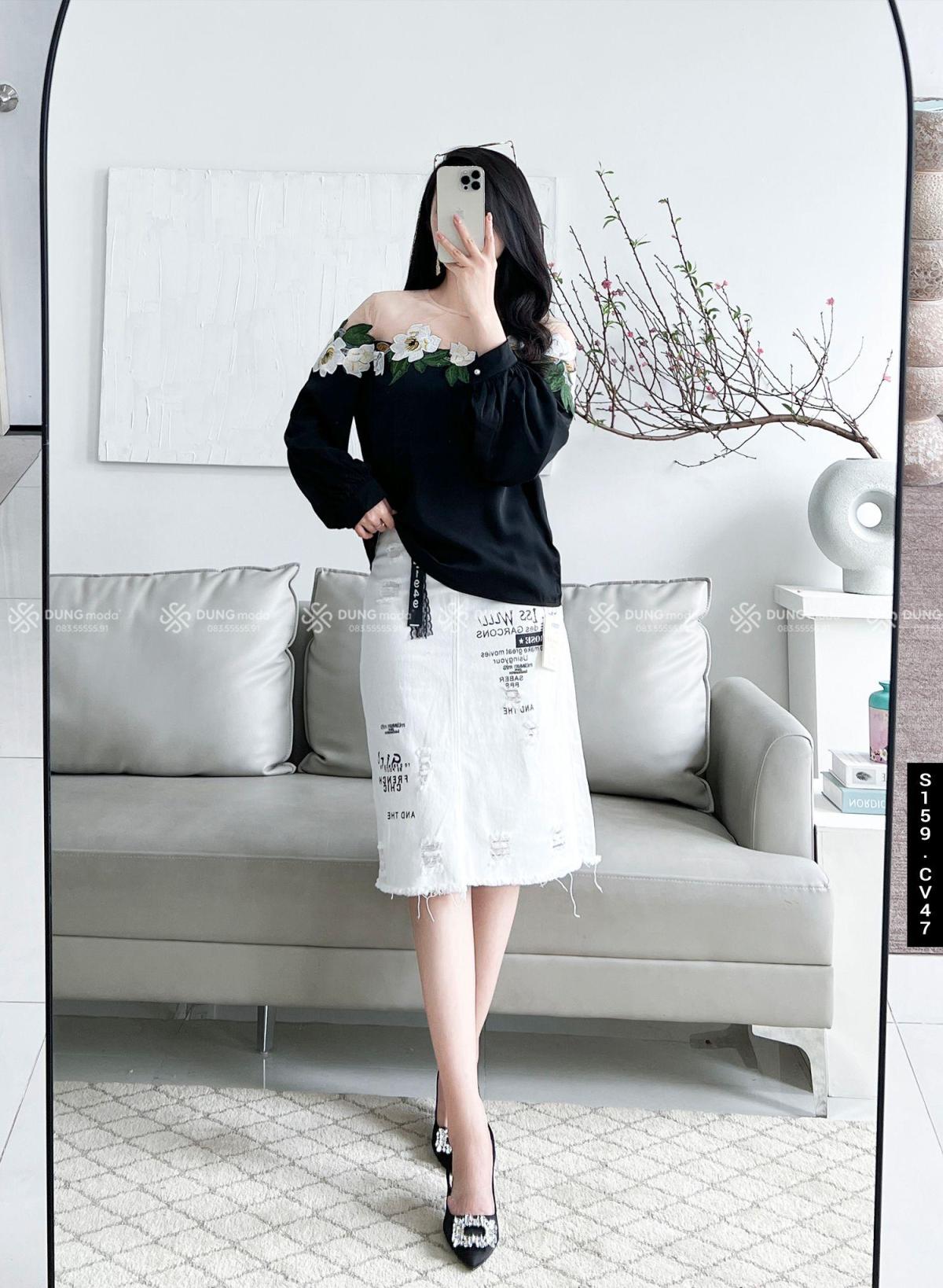 Áo Thêu Hoa S159, ảnh 4