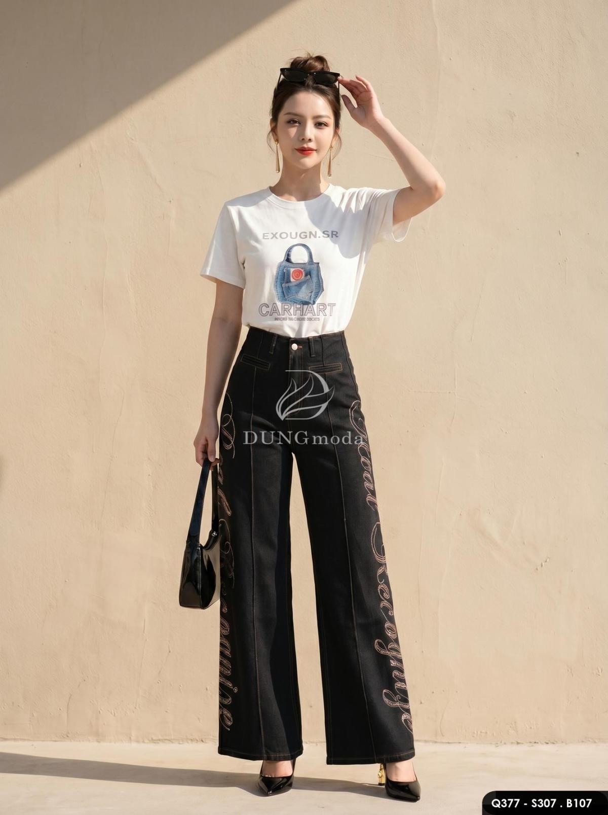 Áo Thun Quảng Châu S307 Trắng 9076, ảnh 10