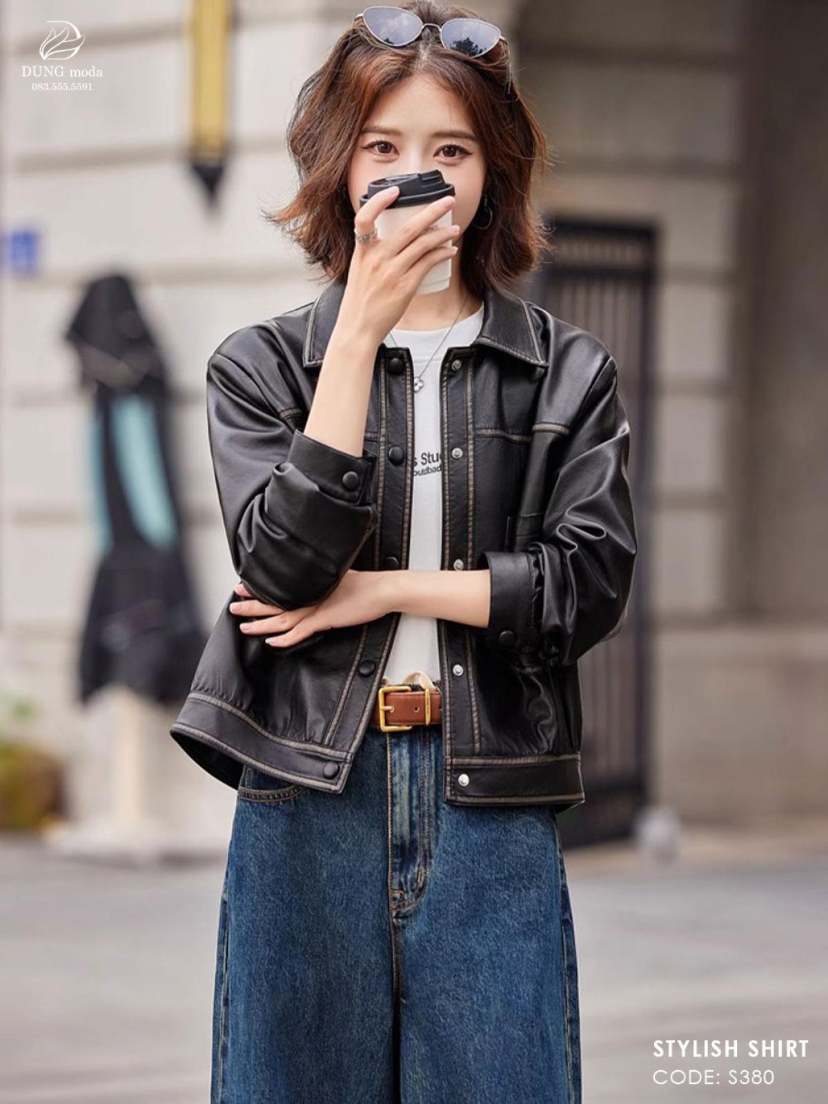 Áo Khoác Da Nữ S380 8819, ảnh 5