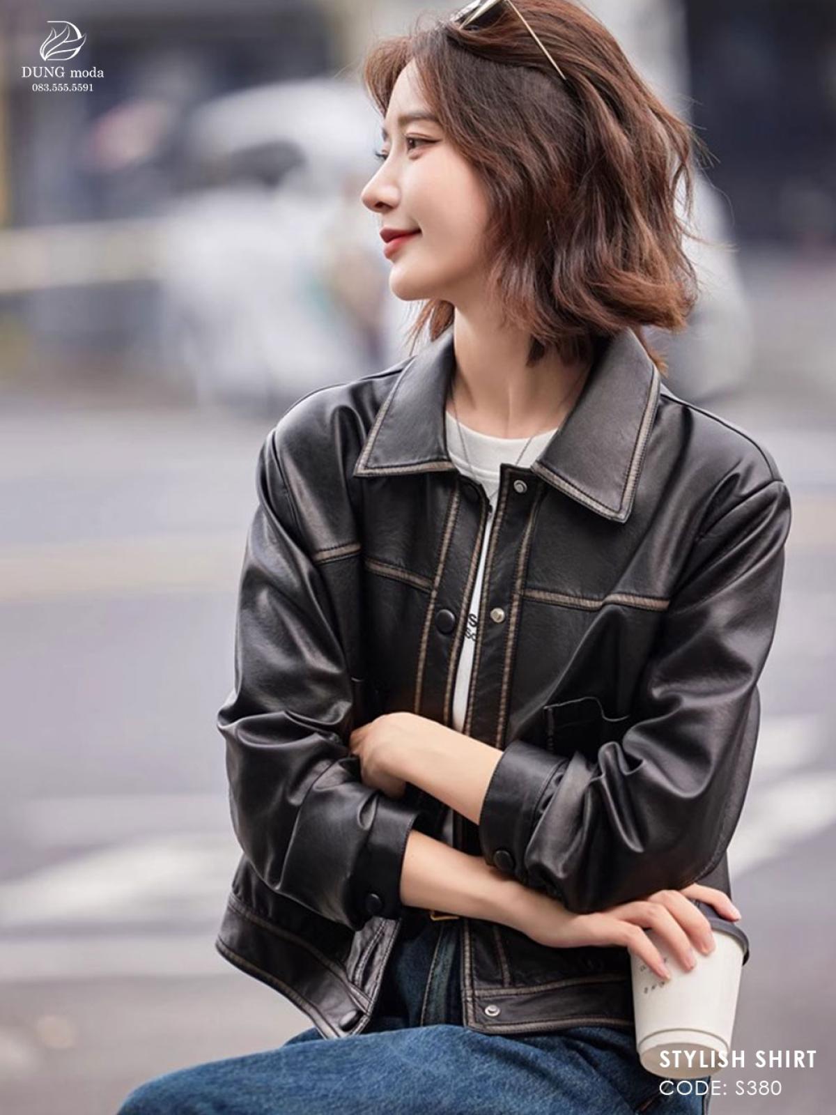 Áo Khoác Da Nữ S380 8819, ảnh 2
