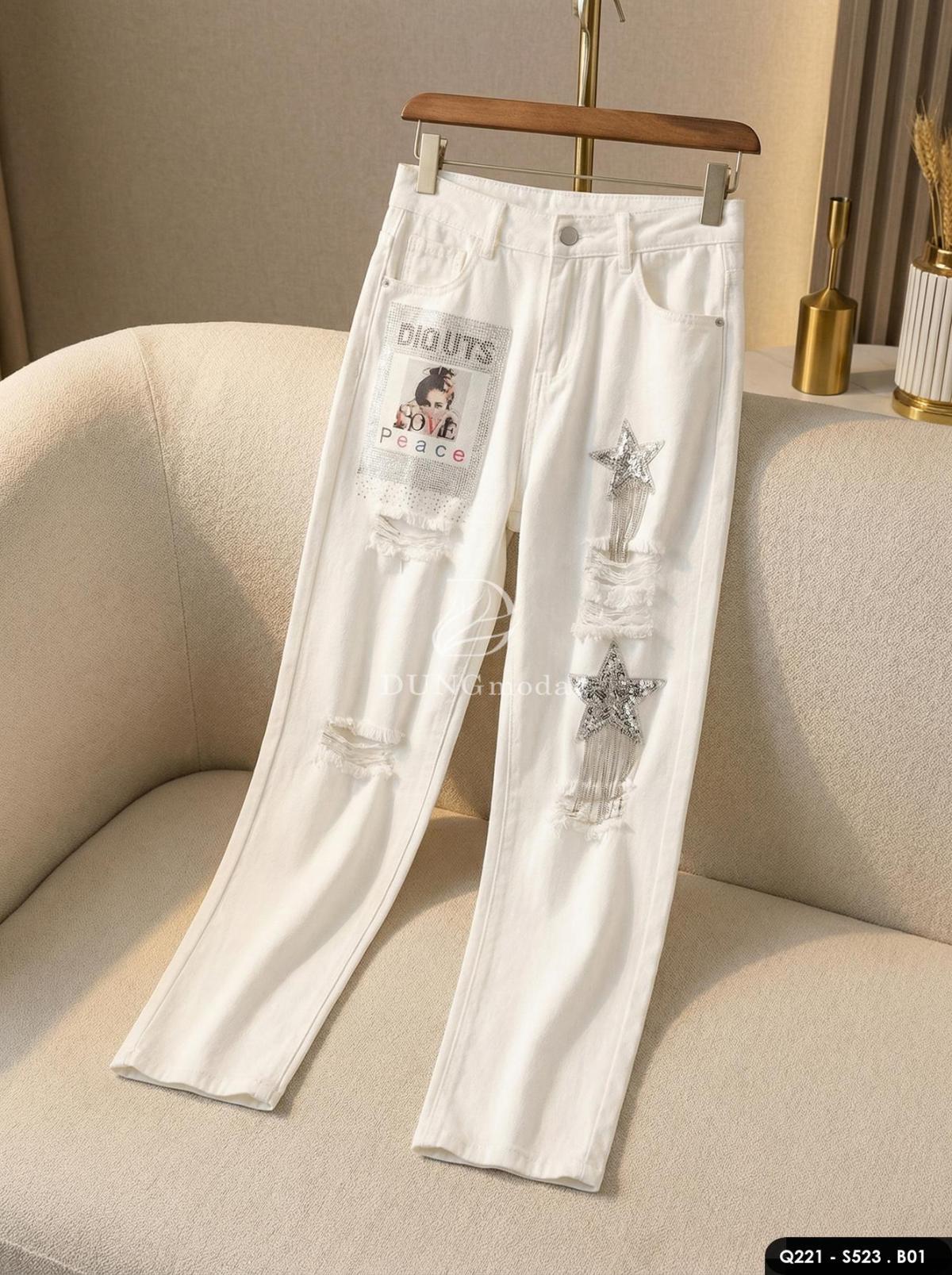 Set Áo Len S523 + Quần Jean Q221: Áo Len S523 + Quần Jean Q221