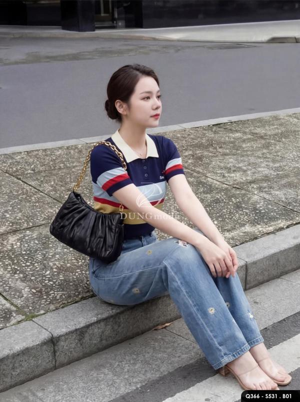 Set Áo DungModa S531 + Quần Jean Q366: áo S531 + quần Q366