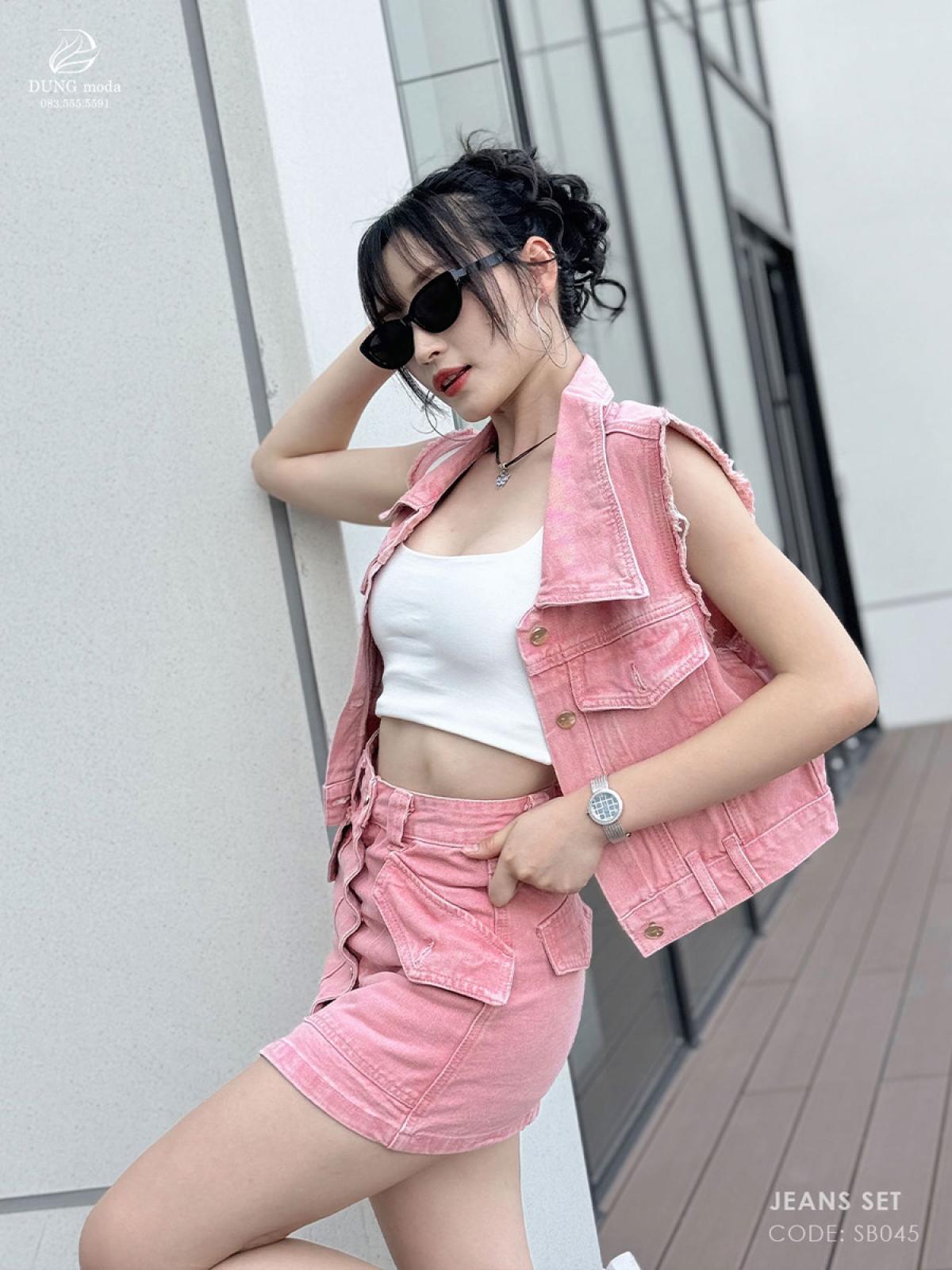 Set Bộ Jean SB045 - Hồng 1312, ảnh 3