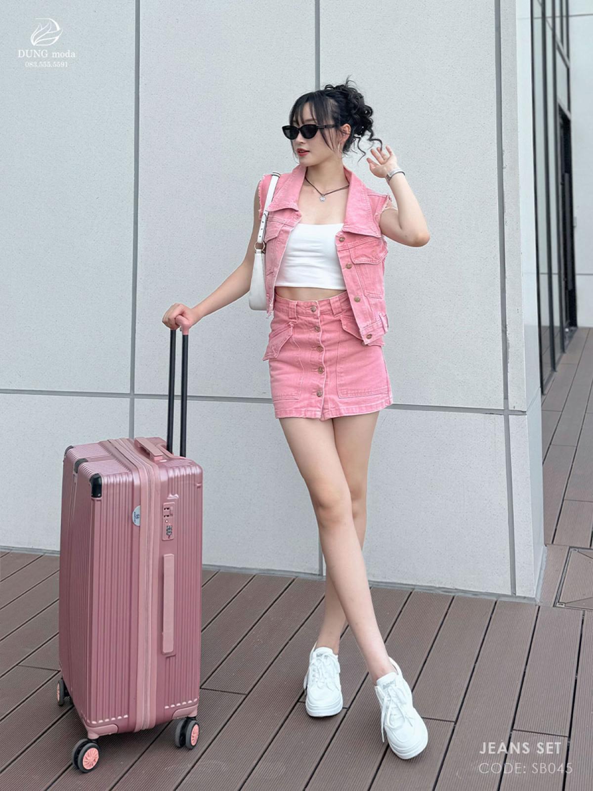 Set Bộ Jean SB045 - Hồng 1312, ảnh 1