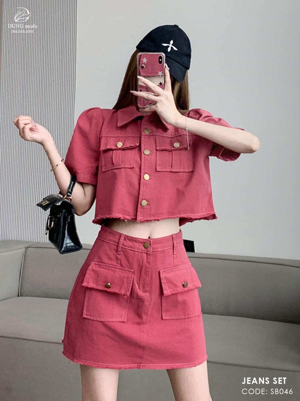 Set Bộ Jean SB046 - Hồng 1318, ảnh 4
