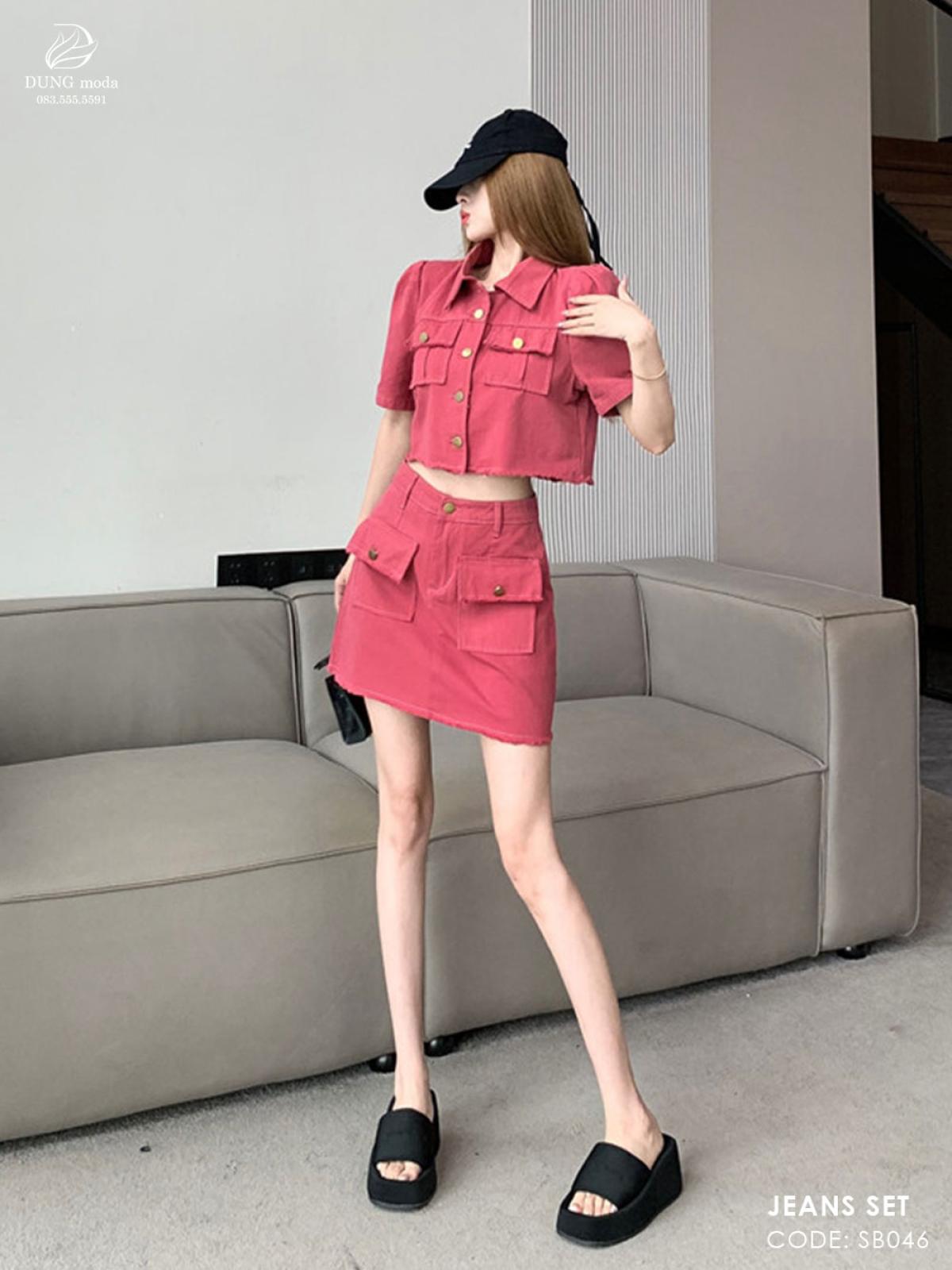 Set Bộ Jean SB046 - Hồng 1318, ảnh 2